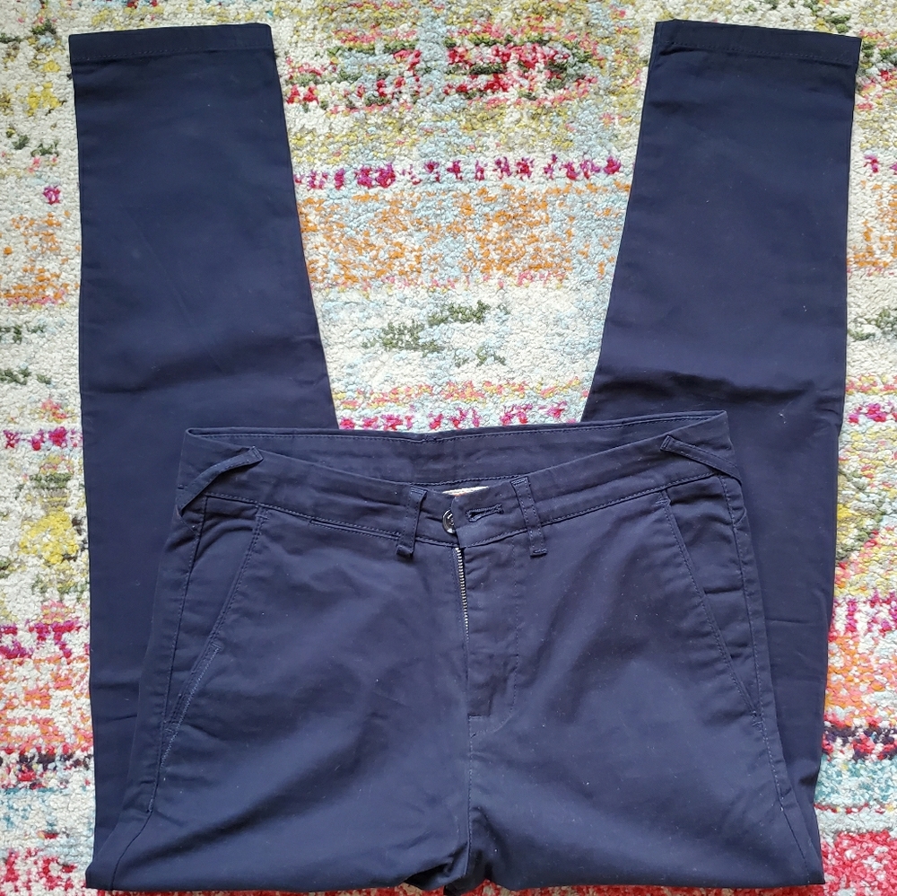 Zara Man Slim Fit Navy Dress Pants